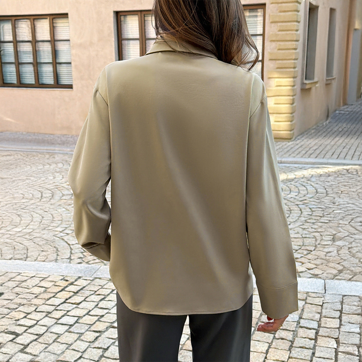 Chemise drapée < Élégance Classique >