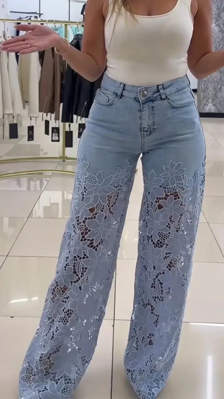 Jean Boho Dentelle