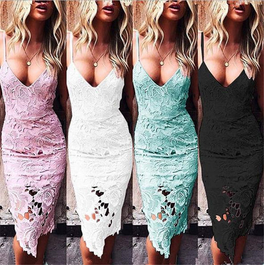 spring new women's wrap dress