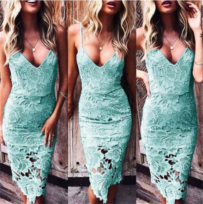 spring new women's wrap dress