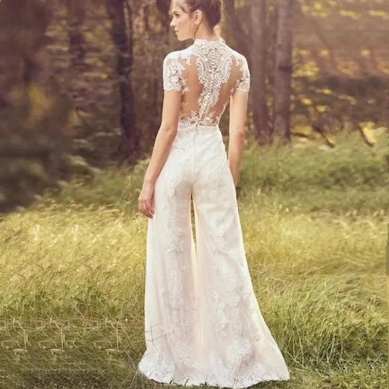 Combi-Pantalon Flora Blanc