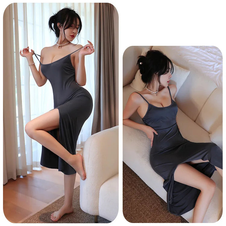 Robe de Soie Fendue