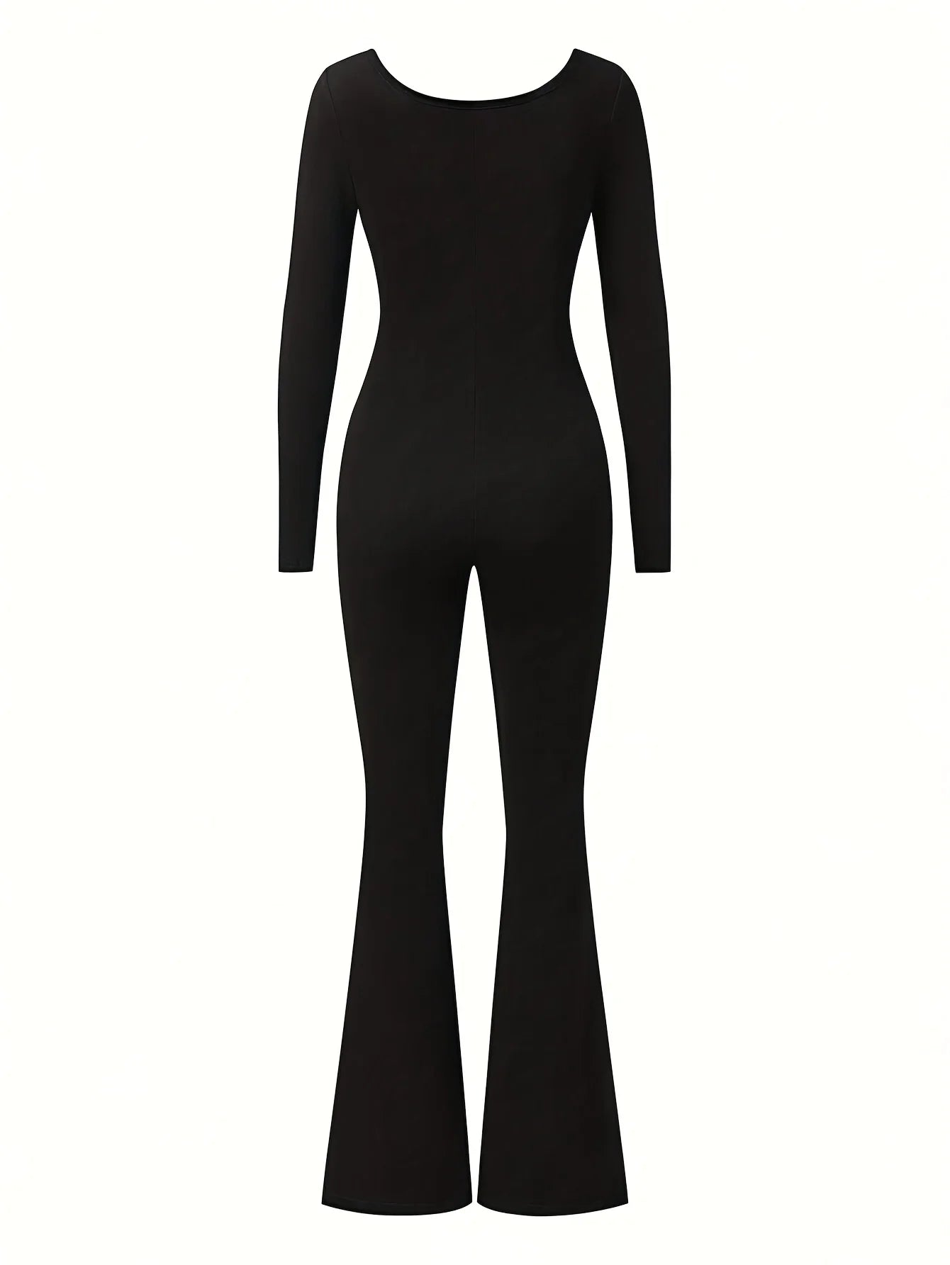 Combi-Pantalon Évasée Noir