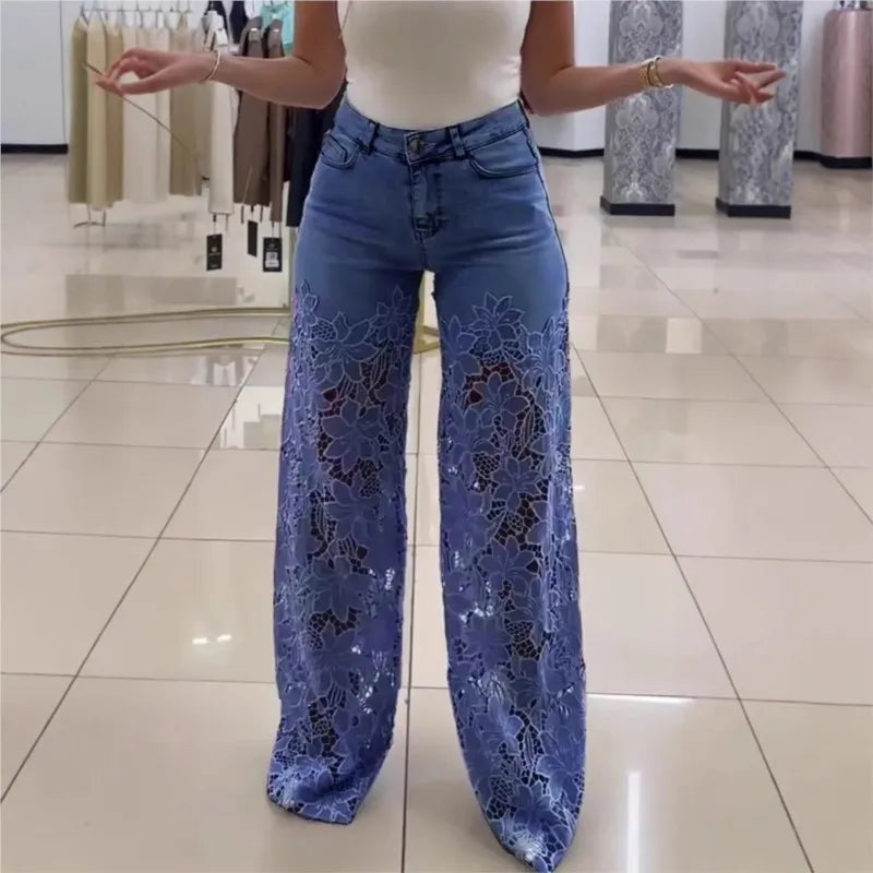 Jean Boho Dentelle
