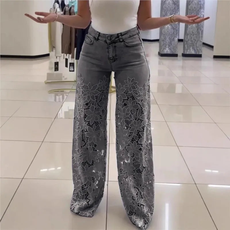 Jean Boho Dentelle