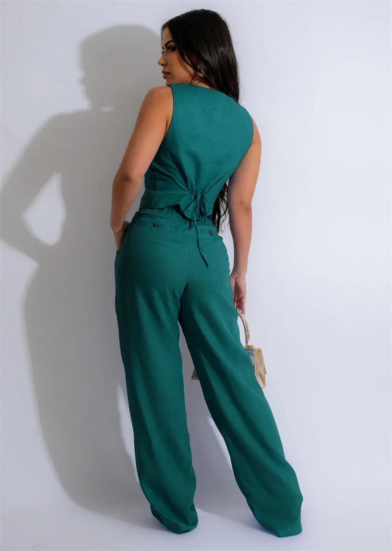 Tailleur Sans Manches Azure