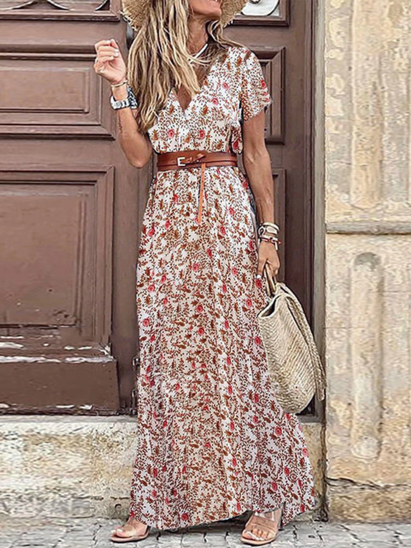 Robe Maxi "Odyssée Florale" – Chic & Bohème ✨