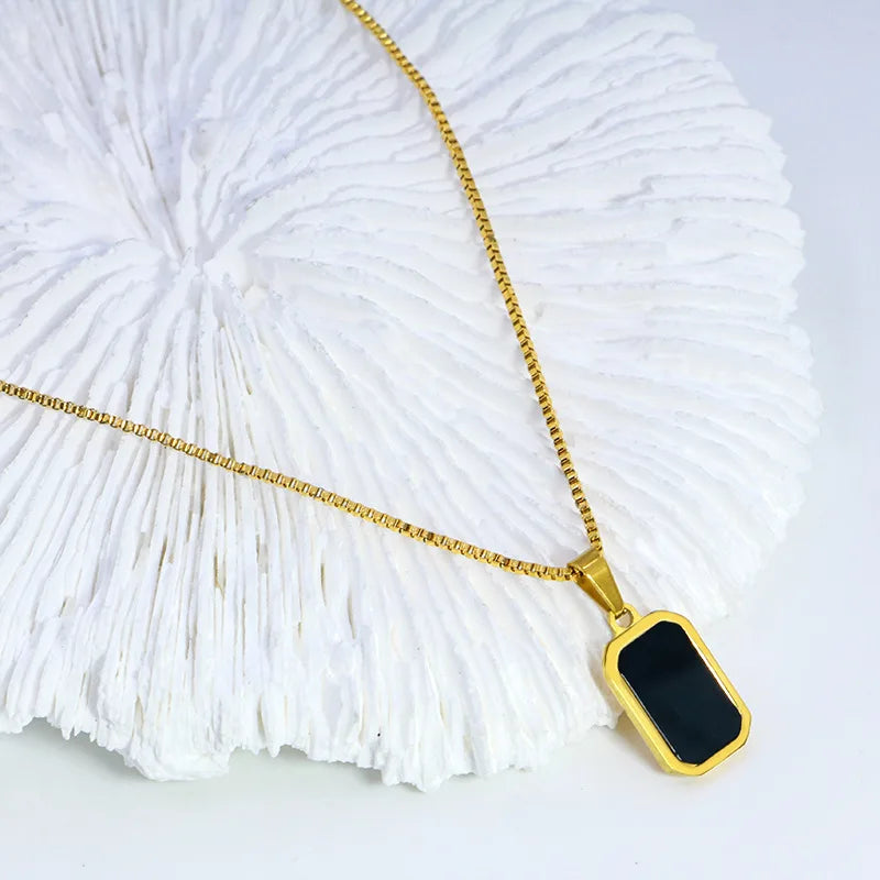 Collier "ÉMAIL NOIR"