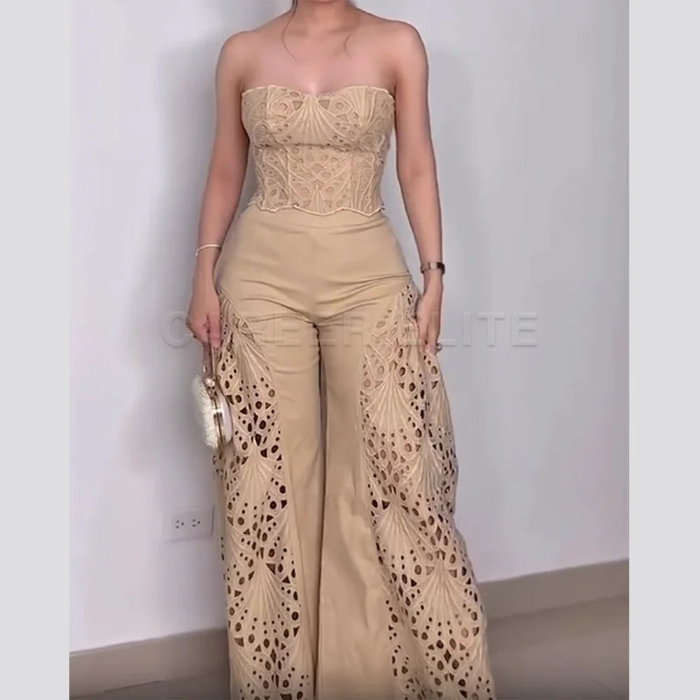 Combi-Pantalon Flora Noir