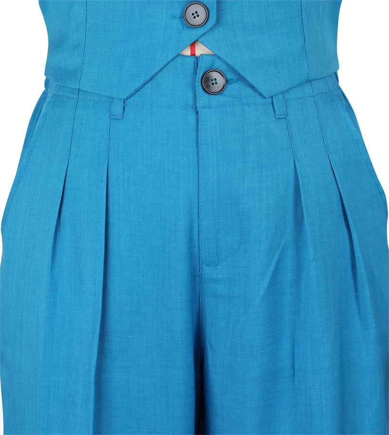 Tailleur Sans Manches Azure