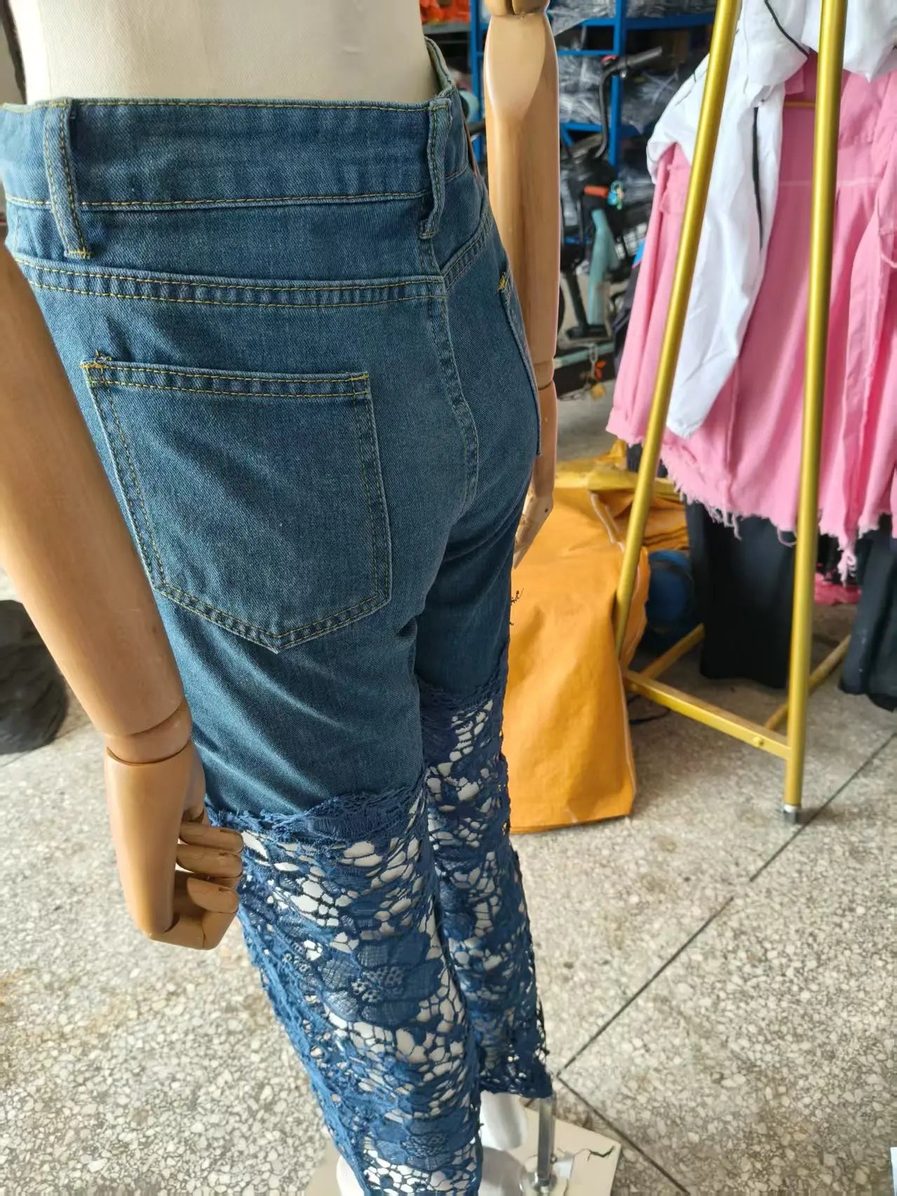 Jean Boho Dentelle