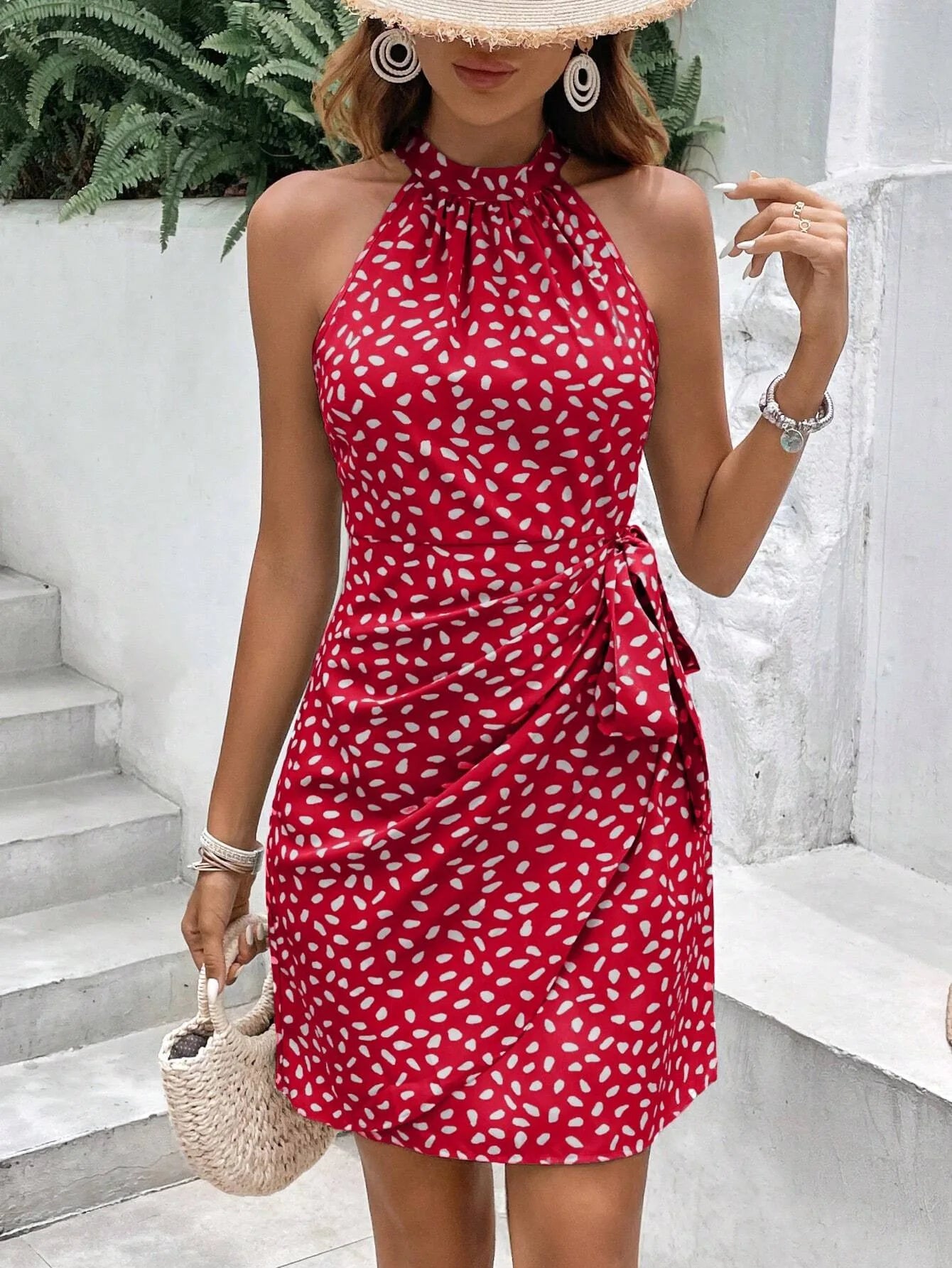Robe "Tropical Gala" – Dos Nu & Imprimés