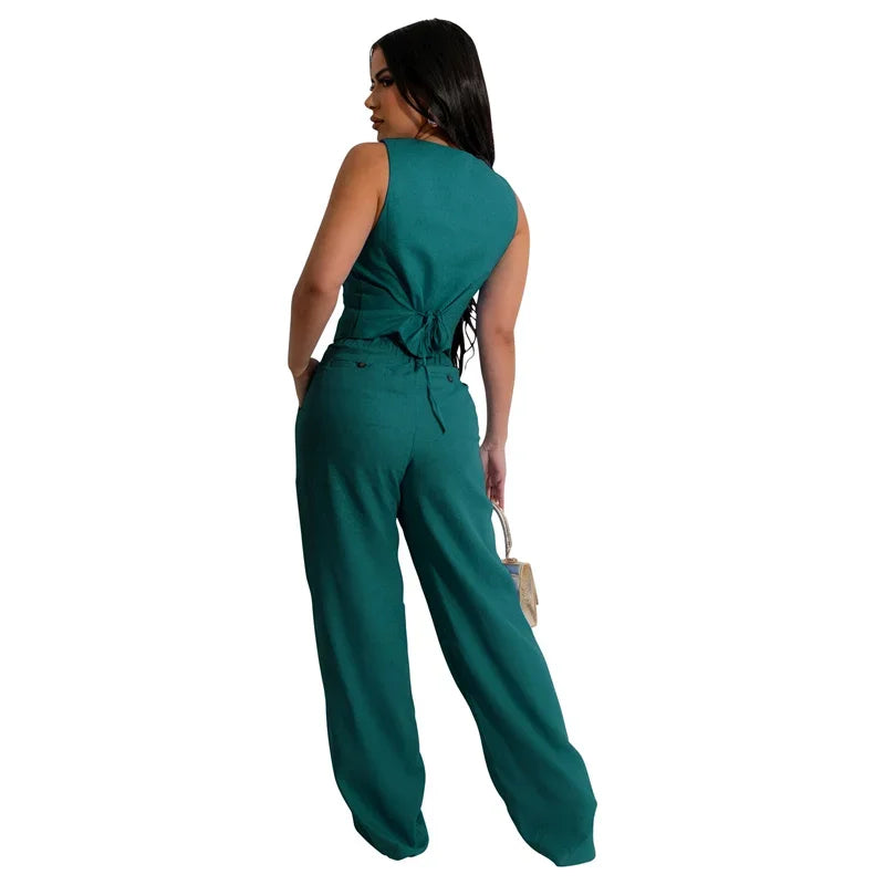 Tailleur Sans Manches Azure