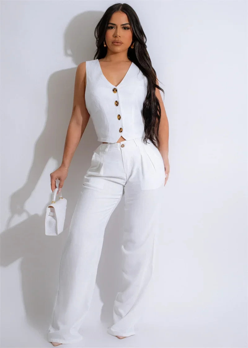 Tailleur Sans Manches Azure
