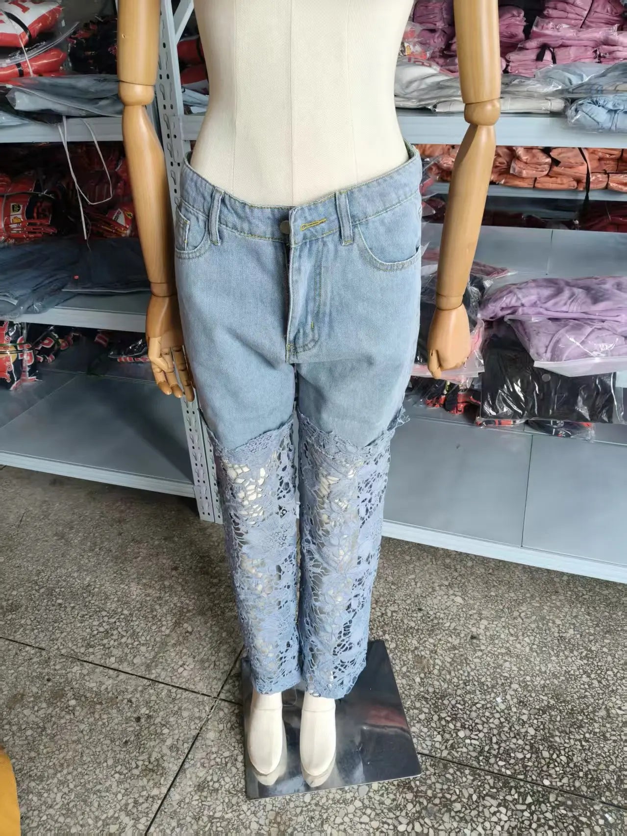 Jean Boho Dentelle