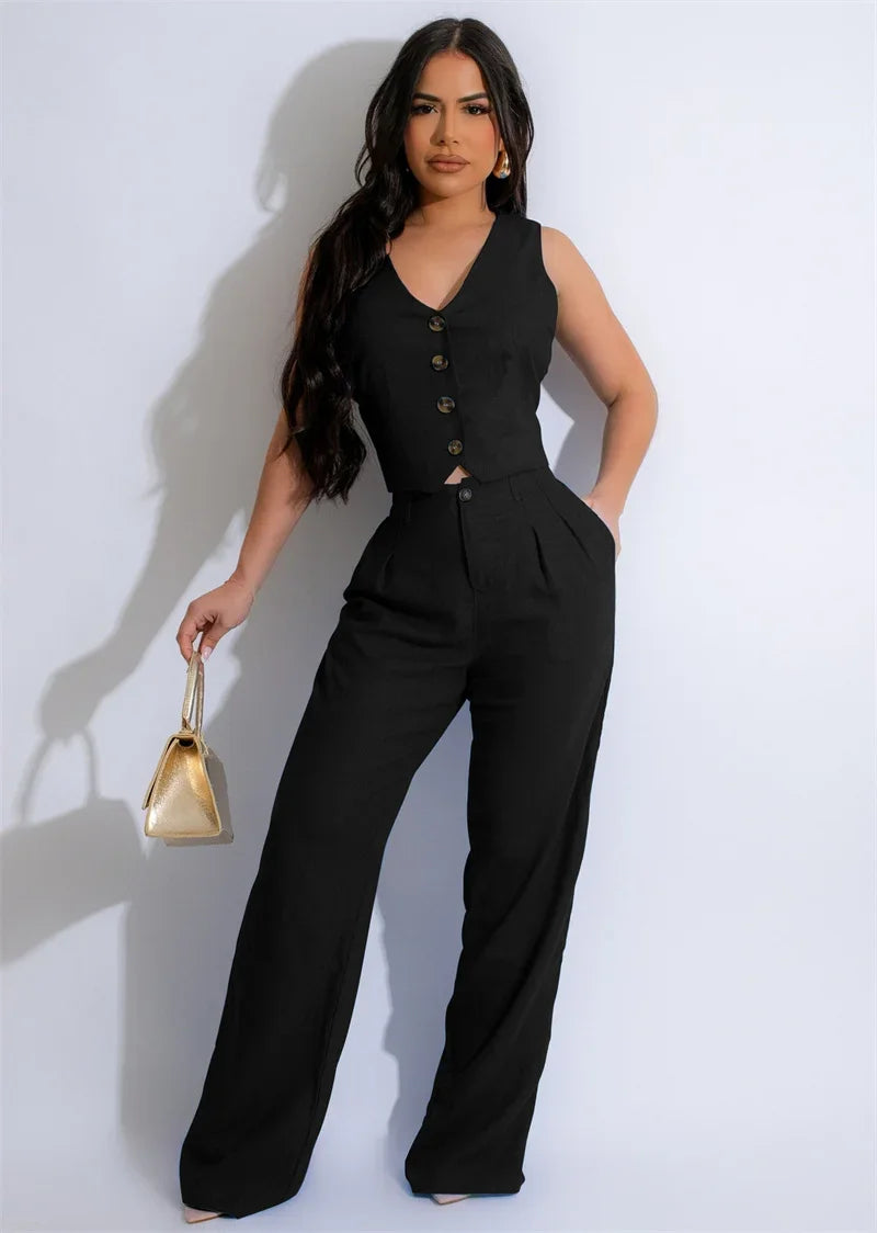Tailleur Sans Manches Azure