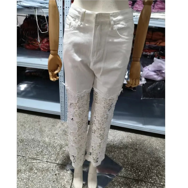 Jean Boho Dentelle