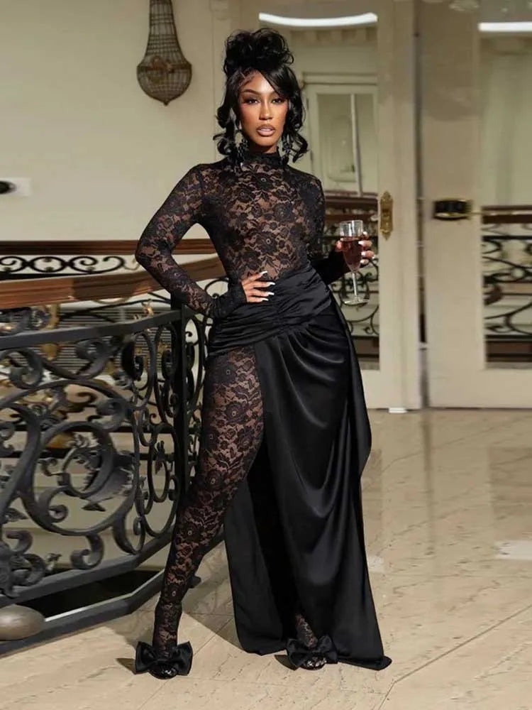 Combi-Pantalon Glamour Noir