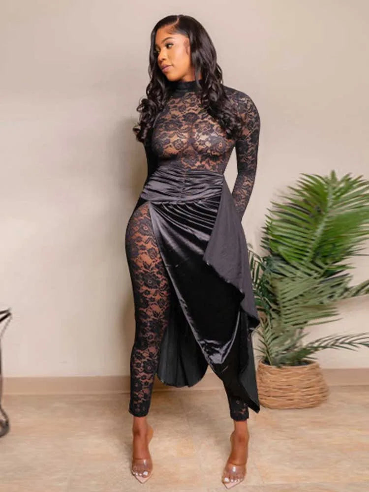 Combi-Pantalon Glamour Noir