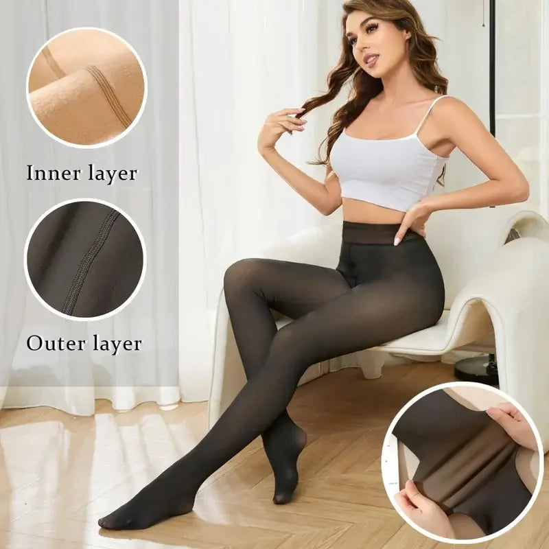 10 - Le "Petit Chat" Polaire (Girl Winter Leggings)