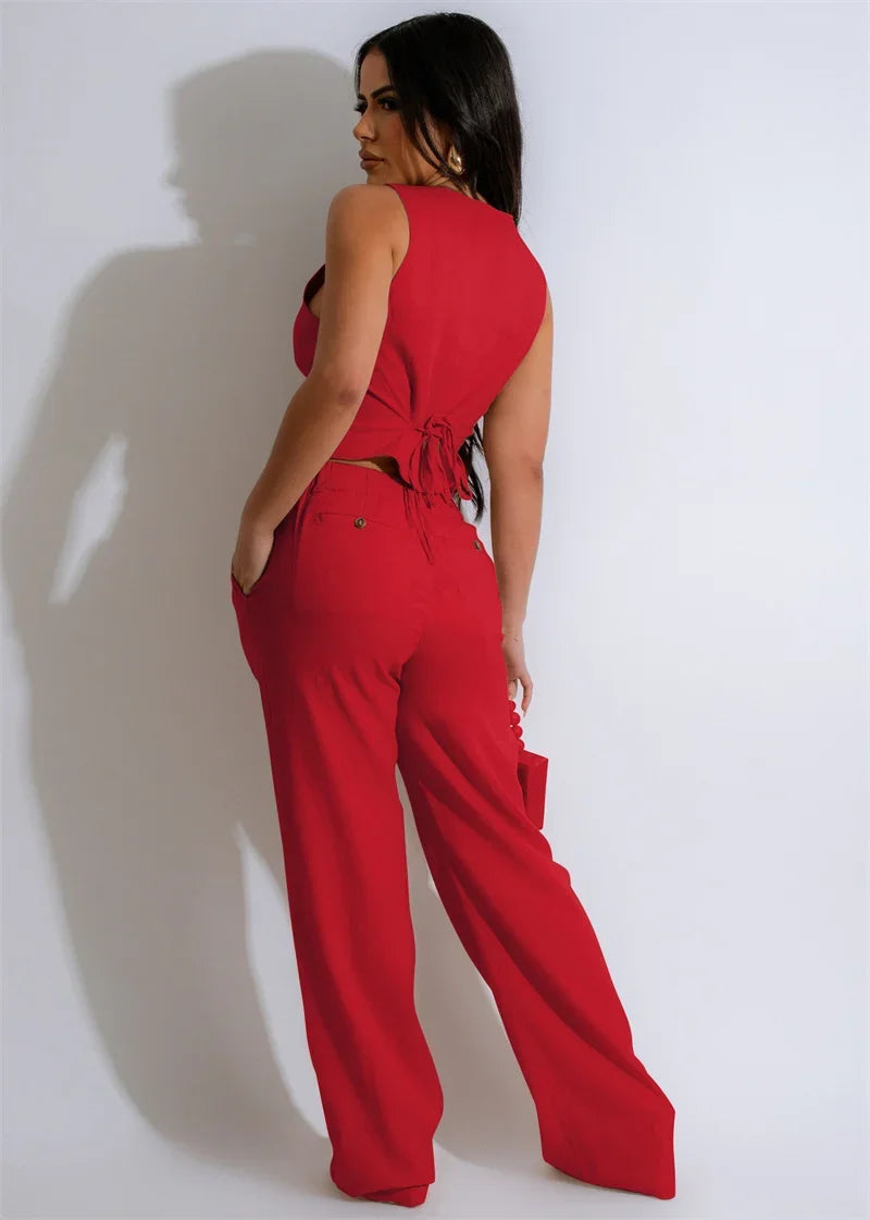 Tailleur Sans Manches Azure