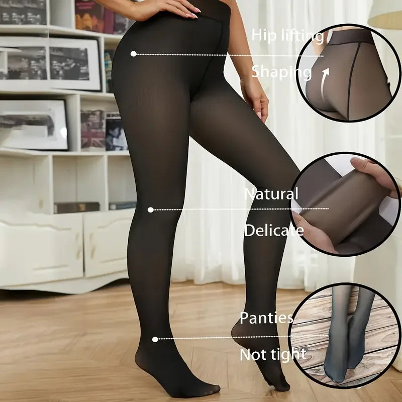 10 - Le "Petit Chat" Polaire (Girl Winter Leggings)