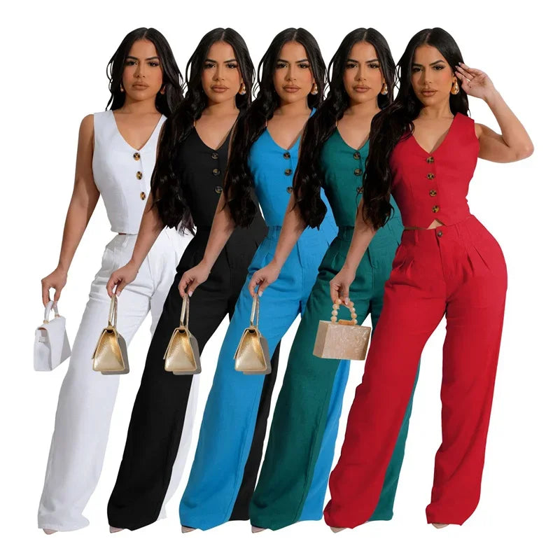 Tailleur Sans Manches Azure