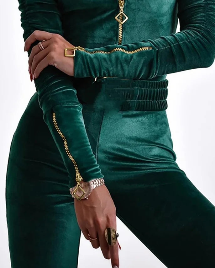 Combi-Pantalon Velvet Green