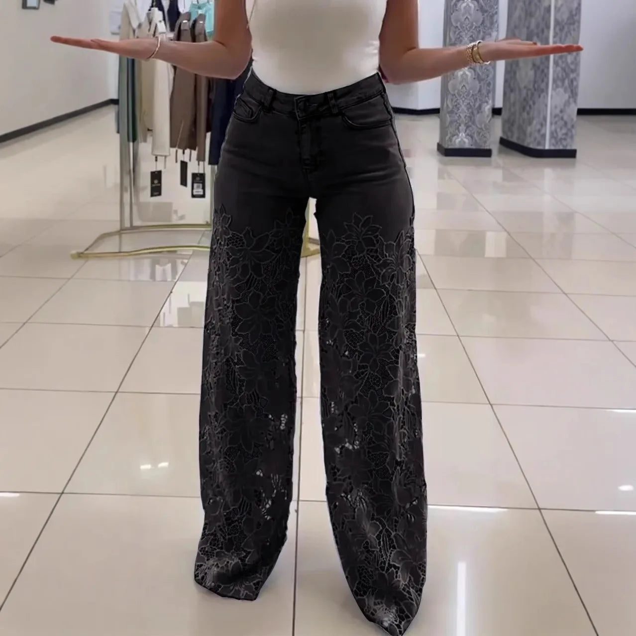 Jean Boho Dentelle