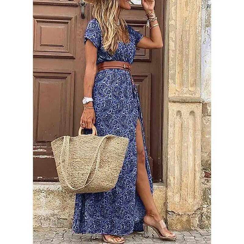 Robe Maxi "Odyssée Florale" – Chic & Bohème ✨